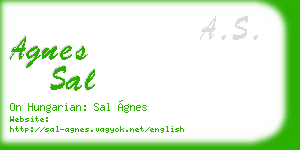 agnes sal business card